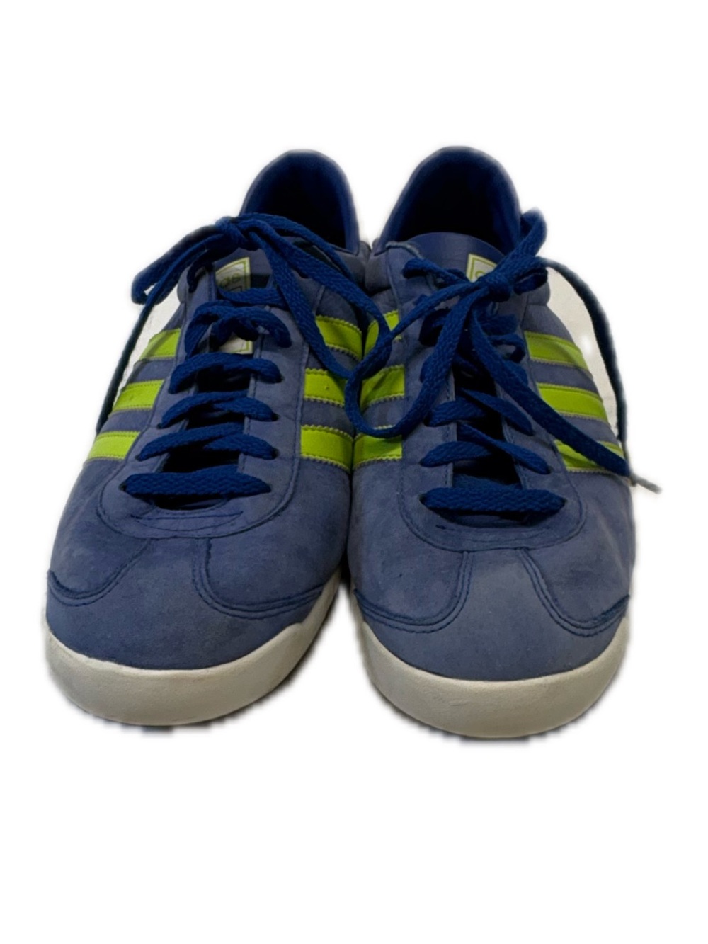 Vintage Adidas Originals The Sneeker Blue Lime Green Suede G17759 US 9 / UK 8.5